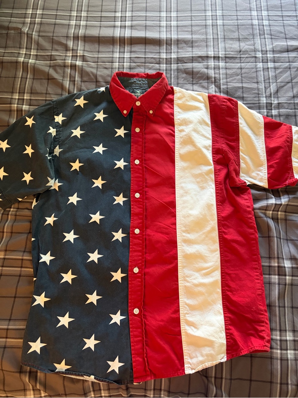 RedHead Red, White & Blue Stars-Stripe Button-Down Shirt